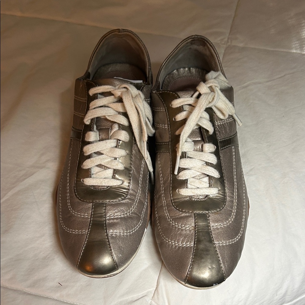 Cole Haan/Nile Air Metallic Gold Women's Shoes with Ivory Laces/Size 7.5B - Picture 10 of 10